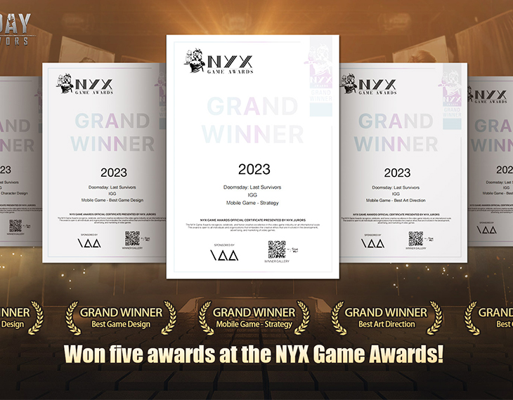 We're thrilled to share that Doomsday: Last Survivors won awards in five categories!