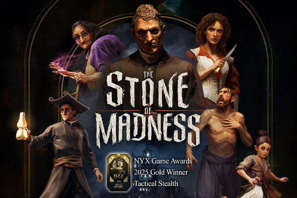 The Stone of Madness has won the Gold Nyx Game Award of 2025 for the Tactical Stealth category!